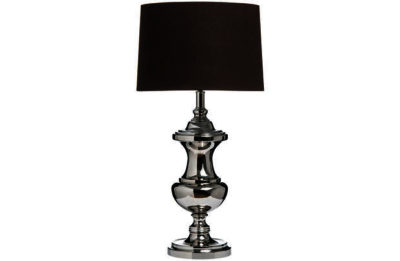 Premier Housewares Ara Table Lamp - Black and Silver.